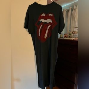 Free People Rolling Stones T Shirt Dress